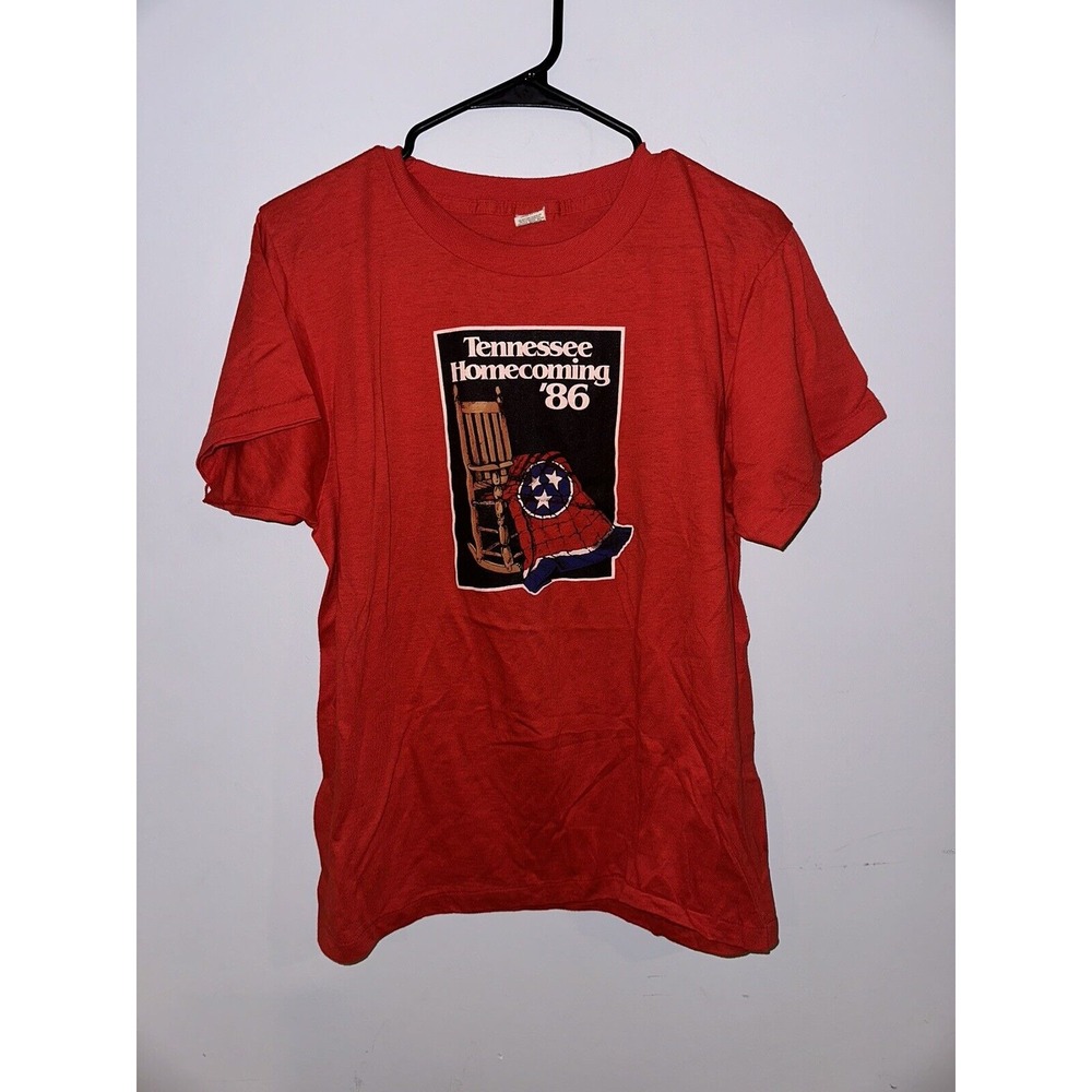 VINTAGE TENNESSEE HOMECOMING‎ SINGLE STITCH RED SHIRT WOMENS SMALL
